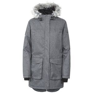 Trespass Womens/Ladies Thundery Waterproof Jacket / Black/Silver Grey